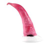 Peadxuno dildo realistico per lingua con forte ventosa, dildo mostro in silicone pink dildo anale alieno, giocattolo grinder giocattoli sessuali per adulti per donne uomini (M, 19cm)