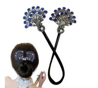 Peafowl HHair Chun Maker | Creatore di ciambelle alla moda | Design unico per il Ringraziamento | Ciambelle per capelli a forma di pavone per diverse occasioni e stili personali