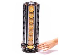 Peak Coffee - Porta Capsule Dolce Gusto - Porta Cialde - 48 Capsule - Contenitore Capsule Nespresso - Supporto Girevole Verticale 360° - Antiscivolo e AntiGraffio - Organizzatore Cialde