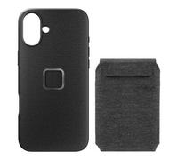 Peak Design Mobile Custodia Everyday per iPhone 16 Plus + portafoglio Slim Carbone