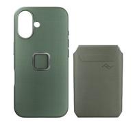 Peak Design Mobile Custodia Everyday per iPhone 16 + portafoglio Slim Salvia