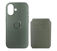 Peak Design Mobile Custodia Everyday per iPhone 17 + portafoglio Slim Salvia