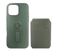 Peak Design Mobile Custodia quotidiana per iPhone 16 Pro Max + portafoglio Slim Salvia