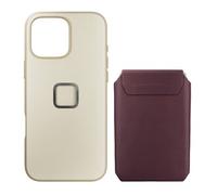 Peak Design Mobile Custodia quotidiana per iPhone 16 Pro Max + portafoglio Slim senza occhiello per le dita