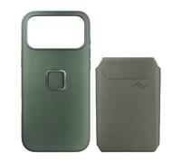 Peak Design Mobile Custodia quotidiana per iPhone 17 Pro Max + portafoglio Slim Salvia senza occhiello per le dita