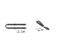 Peak design Slide Lite V2, Professionale Fotocamera Sling Tracolla, Nero & Design CF BL 3 Cinturino Fotocamera Alluminio, Nylon Nero