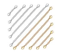 PEAK-EU 10 Pcs Estensori per Collane in Acciaio Inossidabile per Allungare Bracciali e Cavigliere per Donna per Lavorazione dei Gioielli