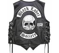 Peak Fashions BLS Doom Crew Skull Biker Spirit Attire - gilet, giacca e felpa con cappuccio per veri fan dell'Heavy Metal, 01. Gilet BLS - Ecopelle, L