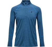 Peak Performance - Alto in lana merino - M Magic Half Zip Baselayer Mountain Lake per Uomo - Taglia M - Blu