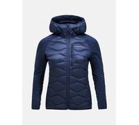 Peak Performance Helium Down Hybrid Hood Women Blue Shadow Xs