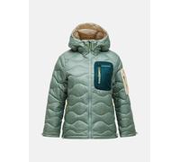 Peak Performance Helium Utility Down Hood Jacket Women Green Valley L