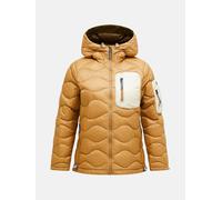 Peak Performance Helium Utility Down Hood Jacket Women Sierra Sand L