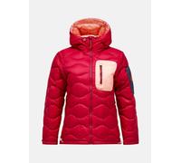 Peak Performance Helium Utility Down Hood Jacket Women Tech Burgundy L