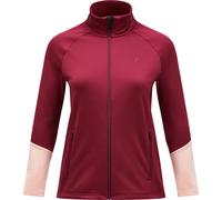 Peak Performance Layer Rider Essentials Zip, vino rosso/pesca