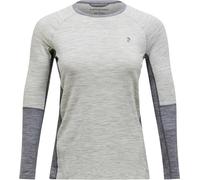 Peak Performance - Maglia in lana merino - W Magic Crew Baselayer Med Grey Melange per Donne - Taglia XS - Grigio
