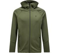 Peak Performance - Pile tecnico e traspirante - M Rider Essentials Zip Hood Pine Needle per Uomo - Taglia XL - Verde