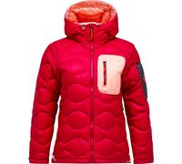 Peak Performance - Piumino caldo da donna - W Helium Utility Down Hood Jacket Tech Burgundy Peach Fuzz per Donne in Pelle - Taglia L - rosso