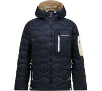 Peak Performance - Piumino caldo da scialpinismo - M Helium Utility Down Hood Black Sand Fog per Uomo in Pelle - Taglia M - Nero