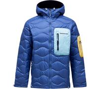 Peak Performance - Piumino caldo da scialpinismo - M Helium Utility Down Hood Summit Sky Snowmelt in Pelle - Taglia S - Blu