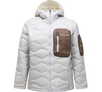 Peak Performance - Piumino caldo e comprimibile in piuma - M Helium Utility Down Hood Antarctica Terrain Tan in Pelle - Taglia S - Bianco