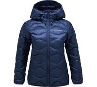 Peak Performance - Piumino con cappuccio in piuma - W Helium Down Hood Jacket Blue Shadow in Pelle - Taglia M - Blu navy