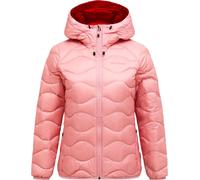 Peak Performance - Piumino idrorepellente e antivento - W Helium Down Hood Jacket Warm Blush Red Pompeian per Donne in Pelle - Taglia M - Rosa