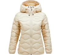 Peak Performance - Piumino in piuma con cappuccio - W Helium Down Hood Jacket Sand Fog per Donne in Pelle - Taglia S - Beige