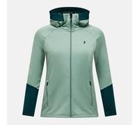 Peak Performance Rider Essentials Midlayer Zip Hood Women Green Valley M