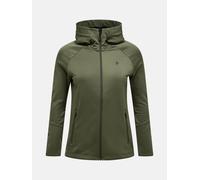 Peak Performance Rider Essentials Midlayer Zip Hood Women Pine Needle M