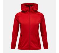 Peak Performance Rider Essentials Midlayer Zip Hood Women Red Pompeian L