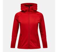 Peak Performance Rider Essentials Midlayer Zip Hood Women Red Pompeian M