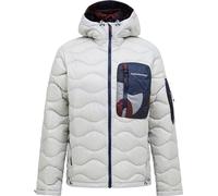 Peak Performance - Veste à capuche ultralégère et compressible - M Aop Helium Utility Down Antarctica 333 Snowbank - Taglia M - Bianco