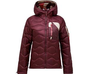 Peak Performance - Veste à capuche ultralégère et compressible - W Aop Helium Utility Down Porto 331 Snowbank - Taglia L - Bordeaux