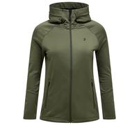 Peak Performance Rider Essentials Midlayer Zip Hood Women Pine Needle S