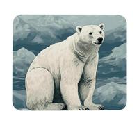 Peak Polar Bear Tappetino per Mouse Morbido Tappetino Scrivania Bordi Cuciti Mousepad per Computer Ufficio Pc 25X30Cm