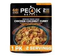 Peak Refuel Chicken Curry al cocco, freeze dried Backpacking and Camping Food Amazing Taste & Quality, High Protein, Real Meat, Quick Prep (2 Pouch)