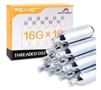 Peaken Bicicletta con Cartuccia CO2, Capsule di CO2 da 16 g con Filettatura per Pompe ad aria