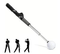 PEAKGEAR Allenatore di swing da golf con suono ritmico, ausilio per l'allenamento retrattile per golfisti destrorsi, ideale per allenamento indoor, allenamento di forza e tempo per scheggiature e