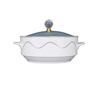 Peakjune Zuppiera in Ceramica con Coperchio,Zuppiera in Ceramica con Coperchio e Manici,Zuppiera con Coperchio in Ceramica,Zuppiera con 2 Maniglie E Coperchio,per la Cucina Domestica.