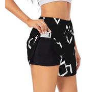 Peaks Owl - Pantaloncini sportivi da donna, estivi, per il tempo libero, jogging, ciclismo, attività all'aperto, Nero , Large lange