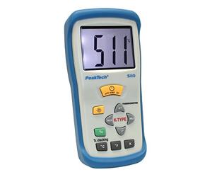 PeakTech 1 canali Termometro digitale 3 1 2 cifre di, 50 °C... + 1300 °C con di tipo K Sonda di temperatura, 1 pezzi, P 5110