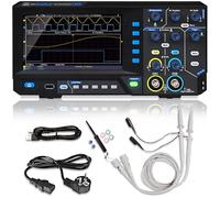 PeakTech 1401, oscilloscopio digitale a memoria, 2 canali, 10 MHz, 100 MS/s, interfaccia USB, software per PC, P 1401, nero