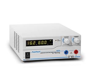 PeakTech 1570 - Alimentatore da laboratorio DC 1-16V/0-60A con USB, Generatore DC, Display a LED, 3 Preset da definire dall'utente, Protezione da sovraccarico - 200~240 V AC