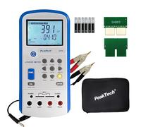 Peaktech 2170 Strumento di Misura Lcr-Esr, Lcr e Esr, con USB, Software Incluso, Rilevamento Automatico Lcr, Frequenza 1/120 Hz, 1/10/100 Khz, Multimetro Digitale, Schermo LCD, Grafico a Barre Lcr