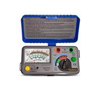 PeakTech 2675 - Misuratore di isolamento analogico calibrato Tester di continuità Misuratore di tensione Circuiti Fusibili Data Hold Tester di isolamento CAT III 600V - 250V, 500V, 1000V
