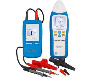 PeakTech 3435 - Rilevatore di cavi con trasmettitore e ricevitore, Voltmetro, Rileva cortocircuiti, fusibili, tubi, inclusi pareti, soffitti e pavimenti - Fino a 2 m di distanza