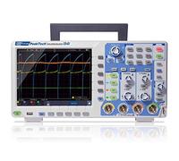 PeakTech P 1341 Oscilloscopio a memoria a 4 canali, 100 MHz, max 1 GS/s con USB, interfaccia LAN e display a colori TFT da 8 pollici, modalità FFT e XY, DSO 18 W, 240 V