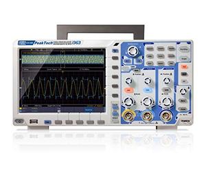 PeakTech P 1363 - multifunzione oscilloscopio a 2 canali Max. 300 2,5 GS / s con USB, LAN e touch screen a colori TFT 8 pollici, profondità di memoria di 40 milioni di punti