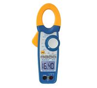 PeakTech P 1640 Pinza amperometrica True RMS 1000 A AC DC multimetro digitale 4000 conteggi con tester di continuità CAT III 600 V blu giallo bianco