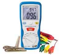 Peaktech P 2700 - Misuratore di Resistenza di Terra Digitale, Display LCD a Doppia Illuminazione e 2 Aste di Terra, Resistenza di Terra, Ac/Dc, Tüv/Gs, Blocco Dati, Arresto Automatico - Cat Iii 1000 V